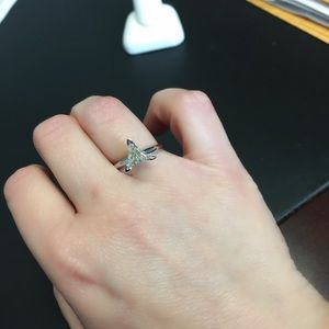 14kt white gold solitaire diamond ring